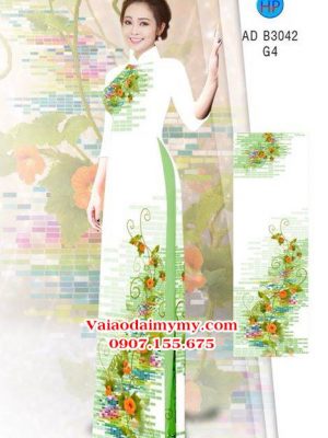 Vải áo dài Hoa in 3D AD B3042 24
