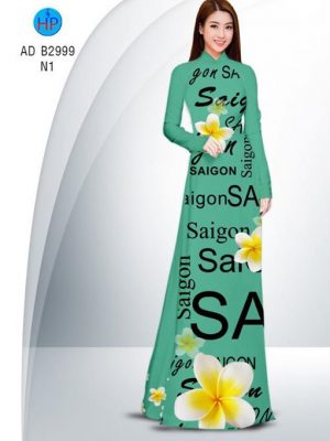 Vải áo dài Sài Gòn và hoa sứ AD B2999 14