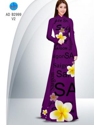 Vải áo dài Sài Gòn và hoa sứ AD B2999 19