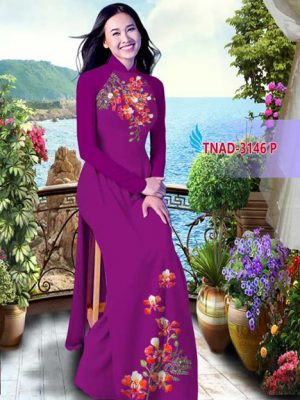 Vải áo dài hoa phượng AD TNAD 3146 18