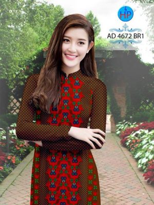 Vải áo dài Bi và hoa văn AD 4672 18