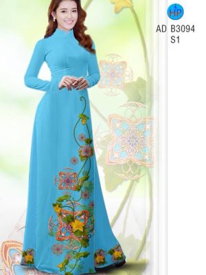 Vải áo dài Hoa in 3D AD B3094 16
