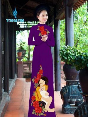 Vải áo dài mẹ và con AD T7018 15