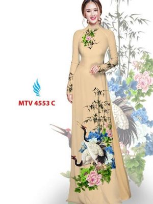 Vải áo dài cò và trúc AD MTV 4553 15