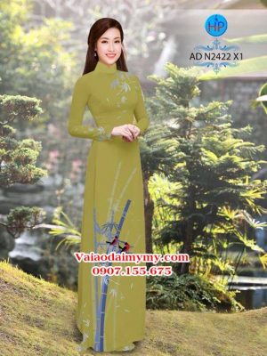 Vải áo dài Trúc và đôi chim AD N2422 21