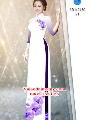 Vải áo dài Hoa Lan Hồ Điệp AD N2450 14