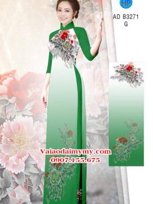 Vải áo dài Hoa Mẫu Đơn AD B3271 19