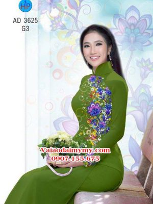 Vải áo dài Hoa in 3D AD 3625 22