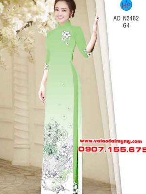 Vải áo dài Hoa xinh nhẹ nhàng AD N2482 14