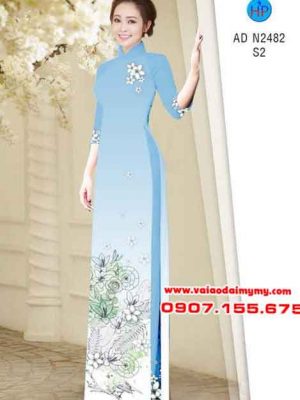 Vải áo dài Hoa xinh nhẹ nhàng AD N2482 22