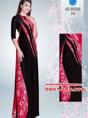 1533659906 773 vai ao dai hoa dao ket hop lap the den dep sang ad