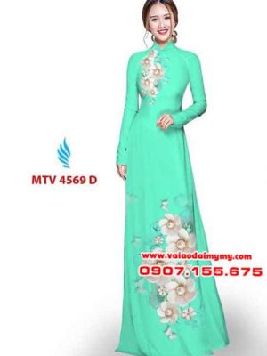 Vải áo dài in hoa đẹp AD MTV 4569 17