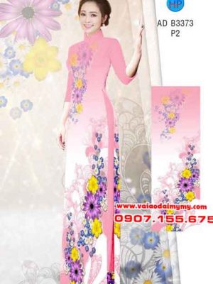 Vải áo dài Hoa in 3D AD B3373 22