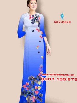 Vải áo dài hoa đẹp đơn giản AD MTV 4585 17