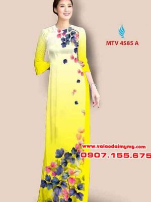 Vải áo dài hoa đẹp đơn giản AD MTV 4585 16