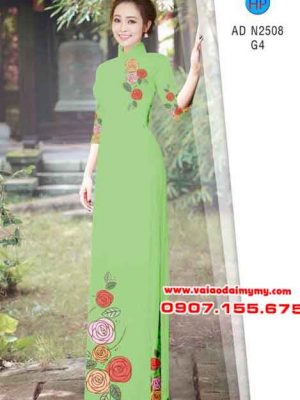 Vải áo dài Hoa hồng AD N2508 15