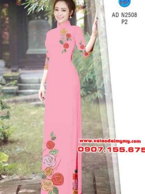 Vải áo dài Hoa hồng AD N2508 17