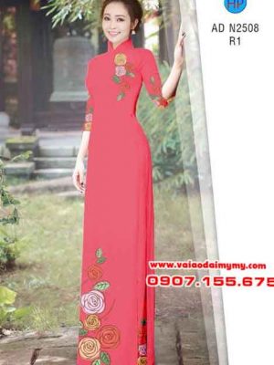 Vải áo dài Hoa hồng AD N2508 22