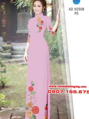 Vải áo dài Hoa hồng AD N2508 19