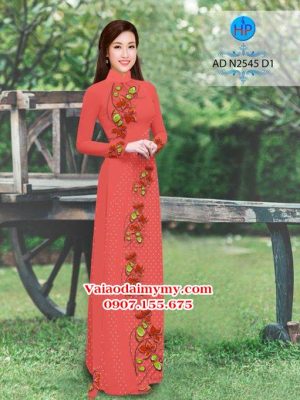 Vải áo dài Hoa và bi AD N2545 18