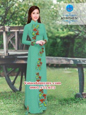 Vải áo dài Hoa và bi AD N2545 19