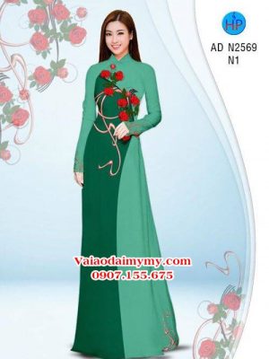 Vải áo dài Hoa hồng AD N2569 16