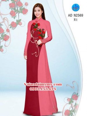 Vải áo dài Hoa hồng AD N2569 22