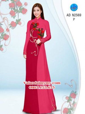 Vải áo dài Hoa hồng AD N2569 20