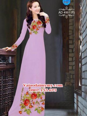 Vải áo dài Hoa in 3D AD 4901 18