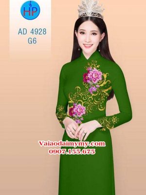 Vải áo dài Hoa Mẫu Đơn AD 4928 16