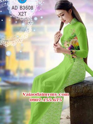 Vải áo dài Hoa hồng AD B3608 15