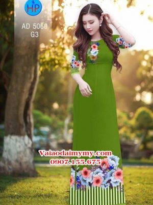 Vải áo dài Hoa in 3D AD 5060 16