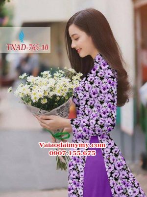 Vải áo dài hoa cúc đều AD TNAD 765 16