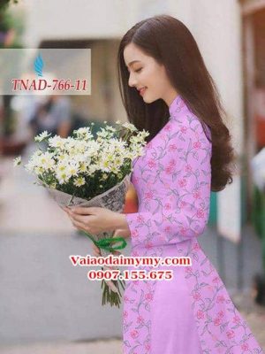 Vải áo dài hoa đều nguyên áo AD TNAD 766 13