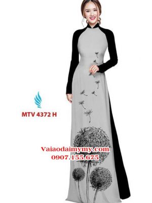 Vải áo dài hoa bồ công anh AD MTV 4372 14