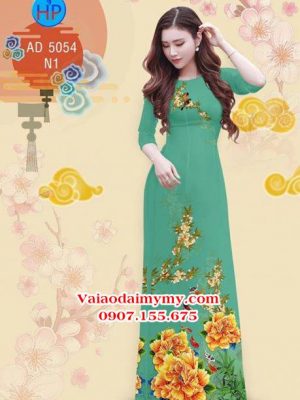 Vải áo dài Hoa Mẫu Đơn mùa Xuân AD 5054 24