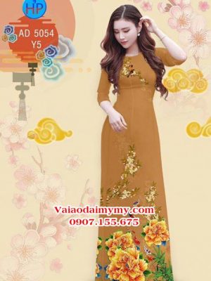 Vải áo dài Hoa Mẫu Đơn mùa Xuân AD 5054 20