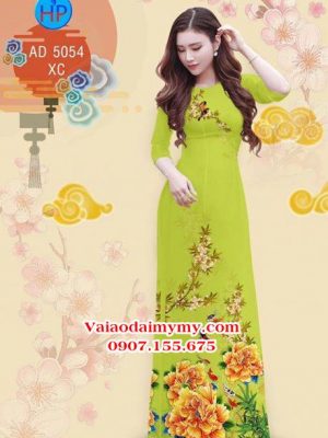 Vải áo dài Hoa Mẫu Đơn mùa Xuân AD 5054 17
