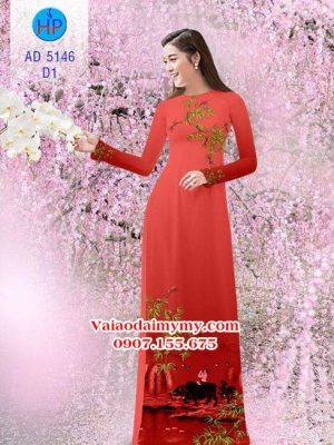 Vải áo dài Quê hương yên bình AD 5146 17