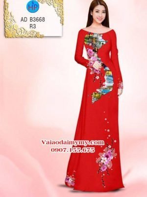 Vải áo dài Xuân về trên quê Việt AD B3668 19