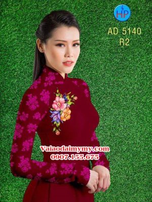 Vải áo dài Hoa in 3D AD 5140 13