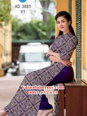 Vải áo dài Hoa văn Cô Ba Sài Gòn AD 3881 21