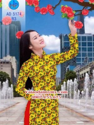 Vải áo dài Rạng rỡ như hoa mùa Xuân AD 5174 15