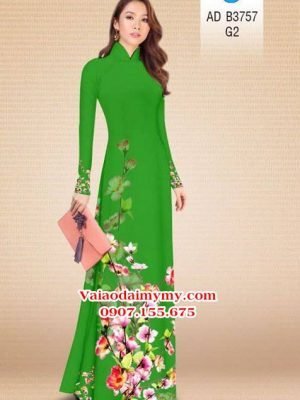 Vải áo dài Hoa in 3D AD B3757 14