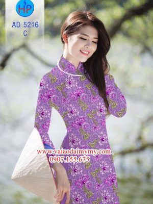 Vải áo dài Hoa đều siêu đẹp AD 5216 17