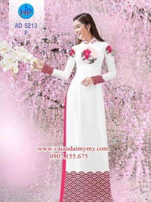 Vải áo dài Hoa văn và hoa mẫu đơn AD 5213 13
