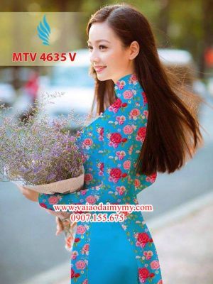 Vải áo dài hoa hồng đều AD MTV 4635 24
