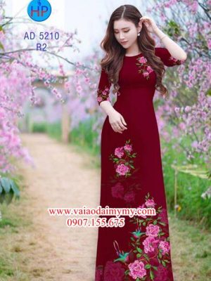 Vải áo dài Hoa và chim AD 5210 22