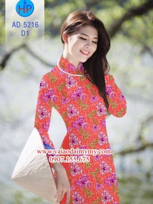 Vải áo dài Hoa đều siêu đẹp AD 5216 16