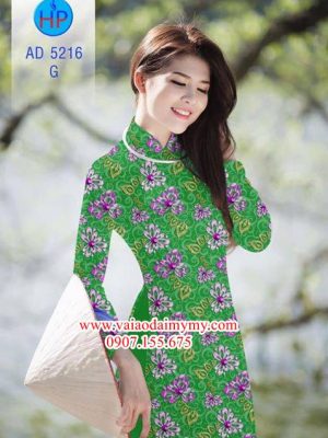 Vải áo dài Hoa đều siêu đẹp AD 5216 18
